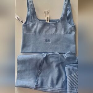 Victoria's Secret PINK Light Blue Ribbed Set